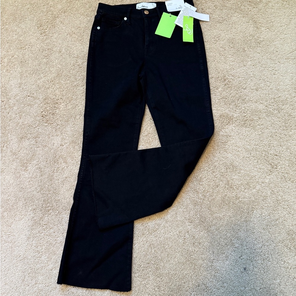 SAM EDELMAN Linnie Kick Flare Black Stretch Jeans Size Waist 26
